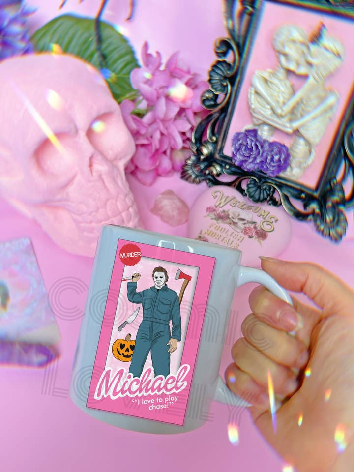 Horror BARBlE Michael Mug for wholesale by Cosmic lovely