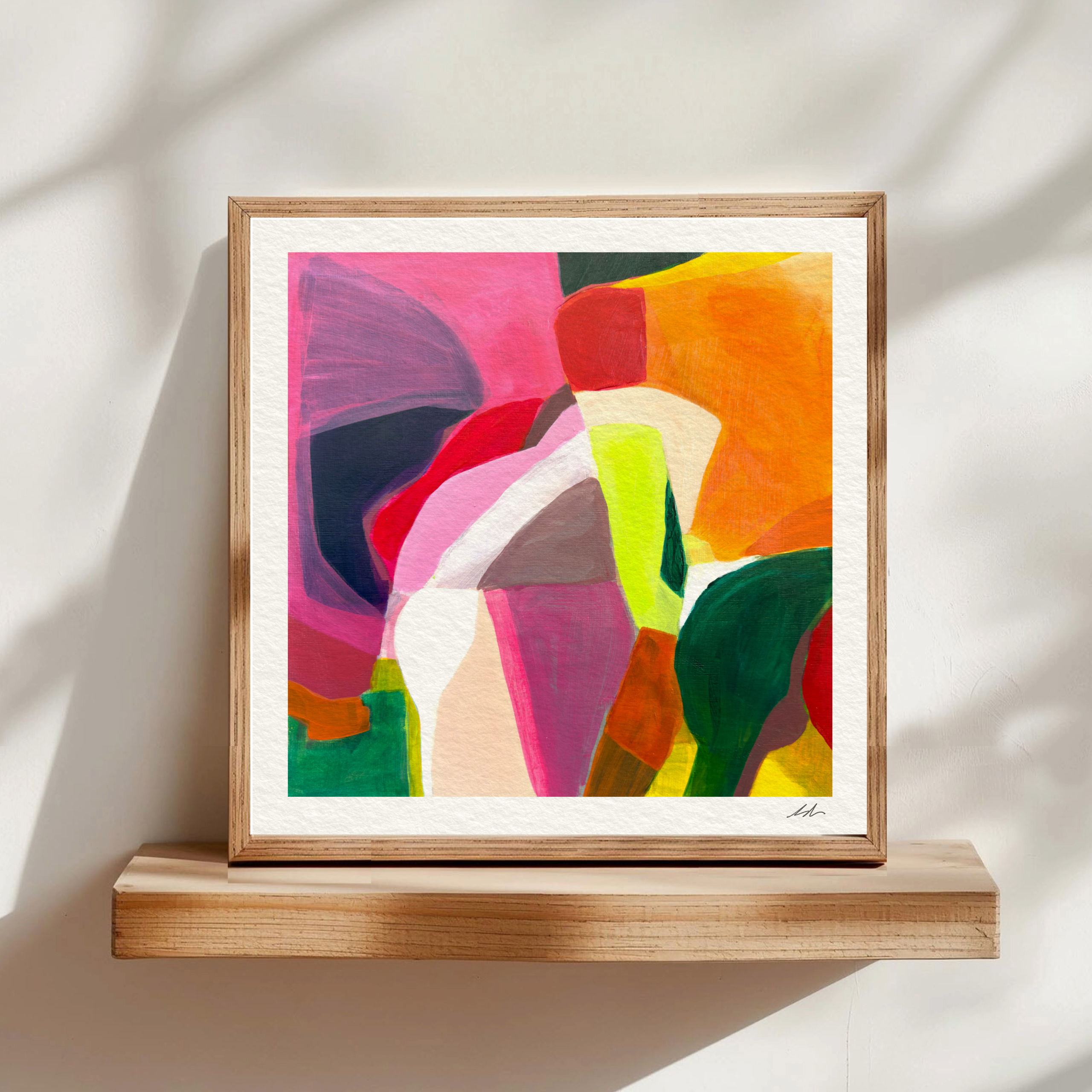 Michele Renee Atelier - Venta al por mayor Ilustración - Impresión de Arte Abstracto Rosa para Pared - Diseño Moderno en Papel1