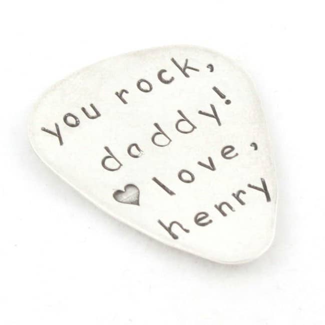 Sterling Silver Personalized Guitar Pick - Music Lover Gift for wholesale by The Silver Diva