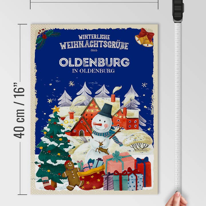 Femer - Wholesale Sign - Oldenburg in Oldenburg Christmas Greetings 30x40cm wooden sign3