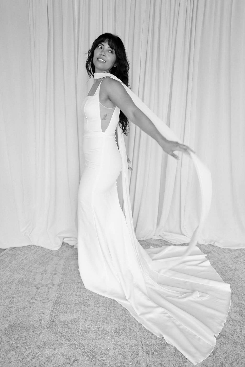 Petite Mariee Boutique - Venta al por mayor Bufanda - Mujer - Pañuelo de Novia de Chifón Lucina1