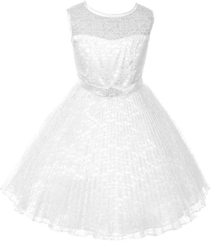 iGirlDress - Wholesale Jurk - Kinderen - Meisjes Plooirok Kant Bloemenmeisjesjurk Maat 4-140