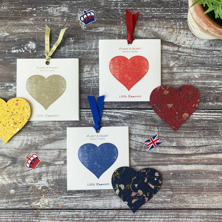 Conjunto de corações de papel semente Jubilee por atacado de Plant a Bloomer
