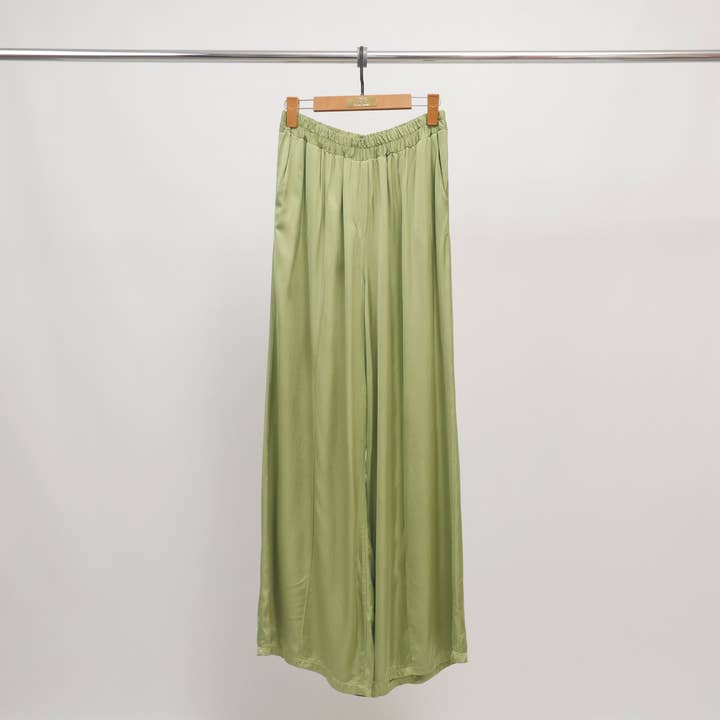 Cecile Wang - Wholesale Pants - Women's - Wide pants in satin viscose KD6706VS8