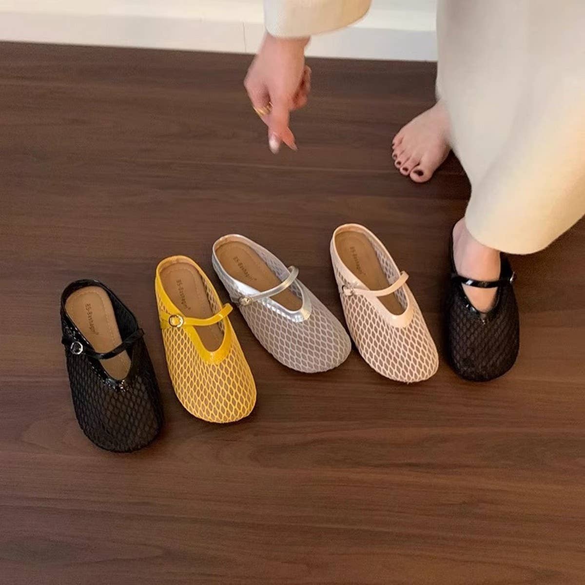 ACCITY - Wholesale Flats/Loafers - Women's - Fisherman Mesh Mules Closed Toe Flat Sandals_CWSHF01564