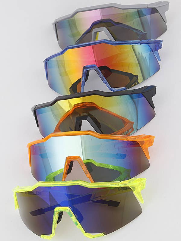 Mirrored Lens Shield Sunglasses for wholesale by Shop Neighbors