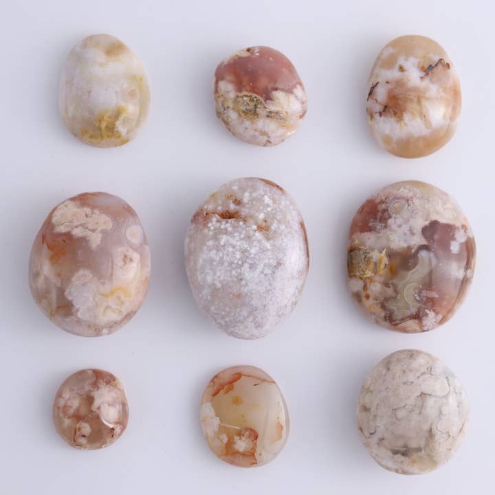 Mi Esperanza Minerals - Wholesale Spiritual Stone/Crystal - Flower Agate Palm Stones 1 kg Set1