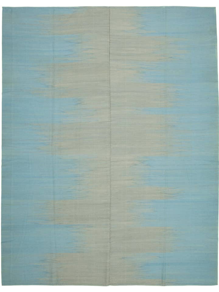 12x15 Blue Contemporary Kilim Rug - 21897 for wholesale by RUG N CARPET