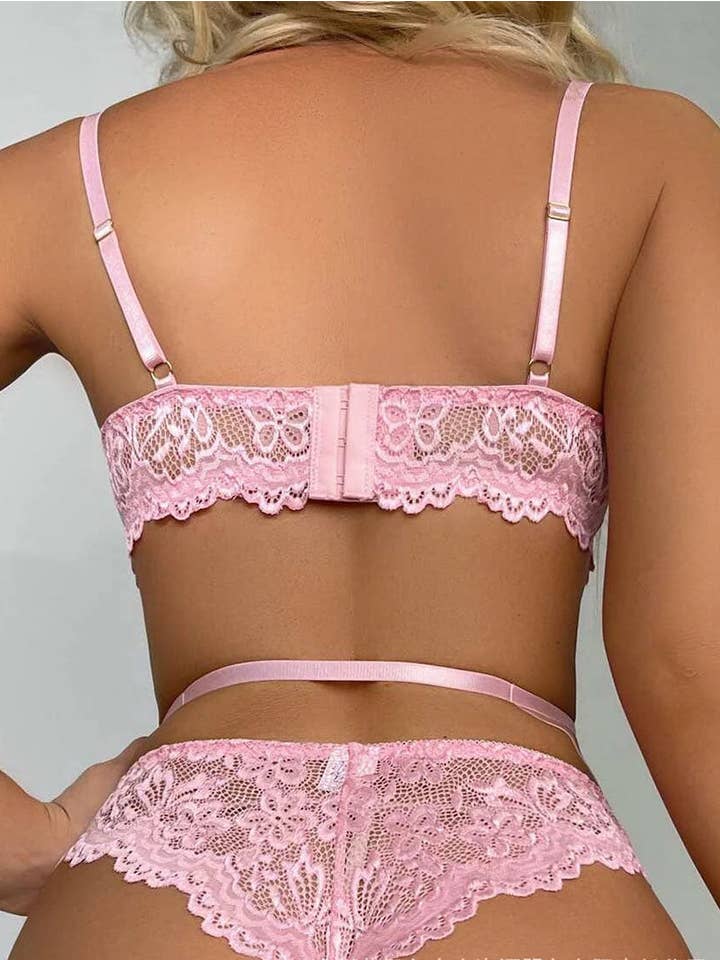 Tourtiwi - Wholesale Lingerie Set - Women's - Lace Sexy Erotic Lingerie Two-Piece Set