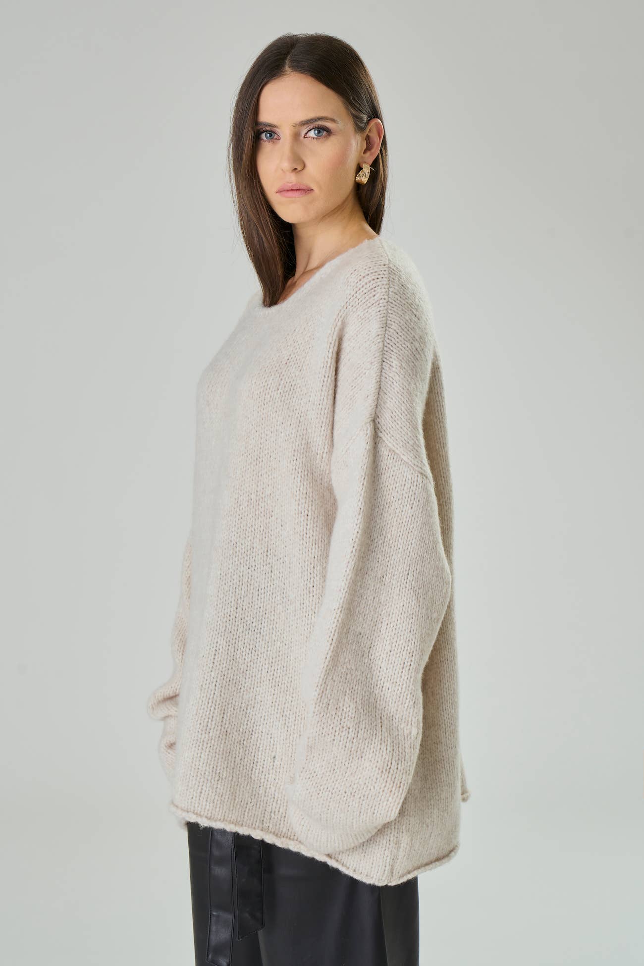 TENNÉ – Engroshandel Tunika - Dame – TENNE oversize sweater i merinould - CLEO4