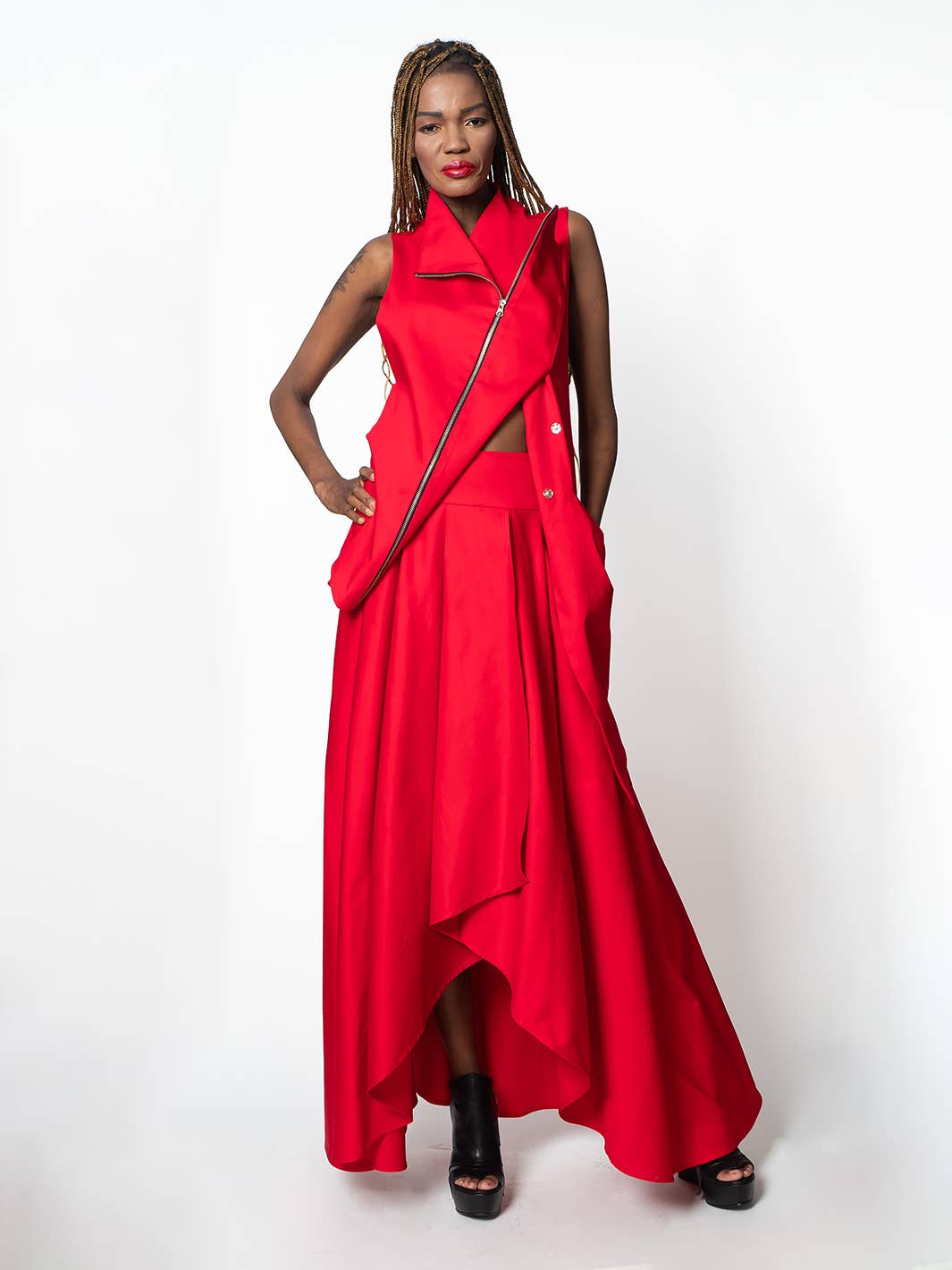 Metamorphoza - Wholesale Skirt - Women's - Plus Size Maxi Skirt3