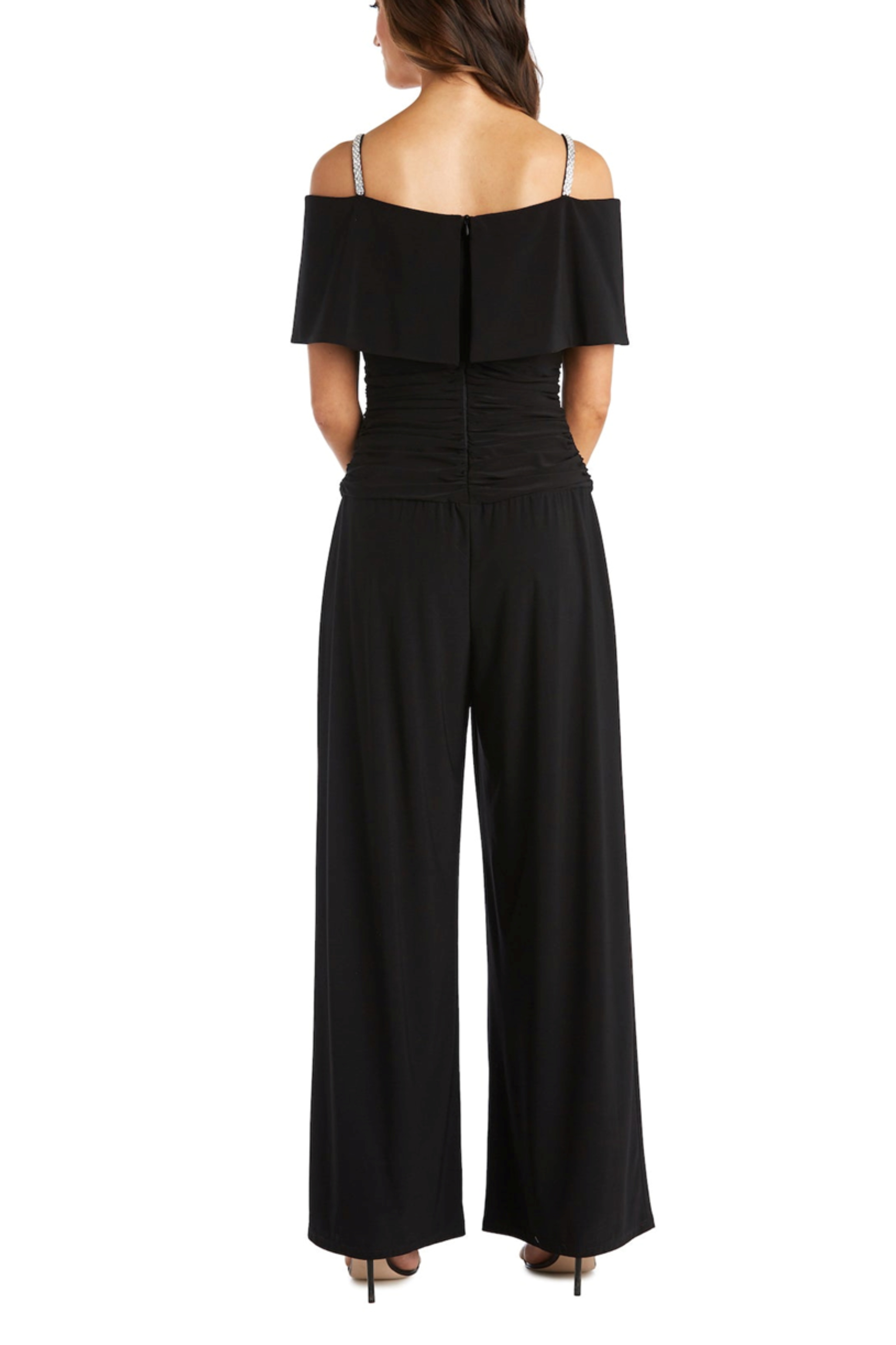 BLACK RM Richards Off-the-Shoulder Wide Leg Jumpsuit for wholesale on Faire1