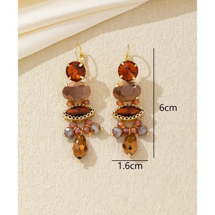 Blossom bijoux - Wholesale Dangle Earrings - Dangling earrings with rhinestone tassels – 26AHBOL0215