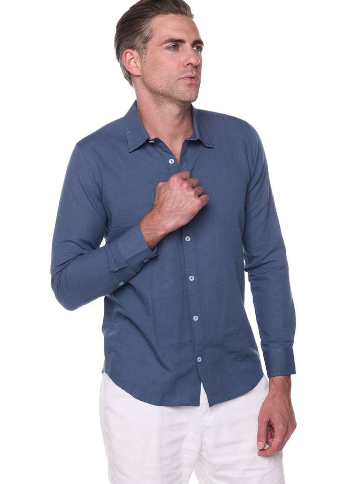 S-124 LINNEBLANDAD SKJORTA för wholesale av Ranee's