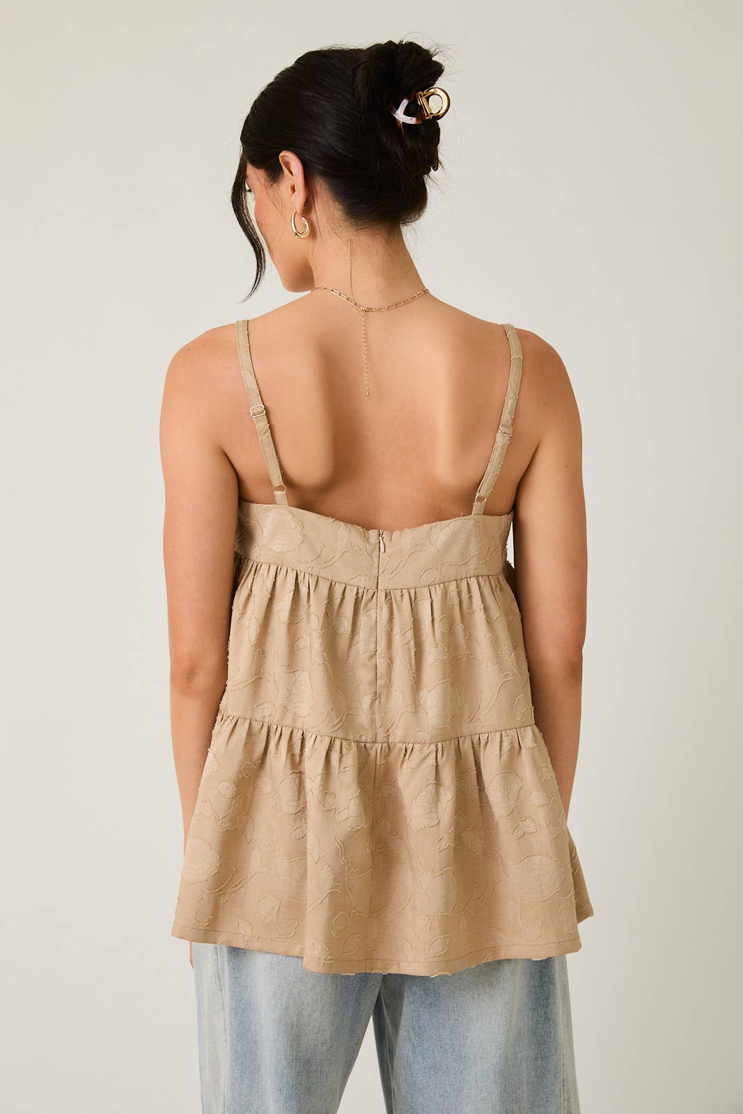 Sunday Edition - Wholesale Blouse - Women's - SLEEVELESS TIERED JACQUARD WOVEN TOP11