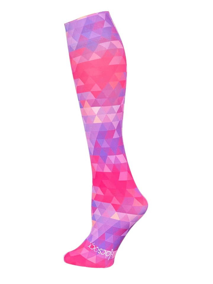 Pink Kaleidoscope Socks for wholesale by Hocsocx, Inc.