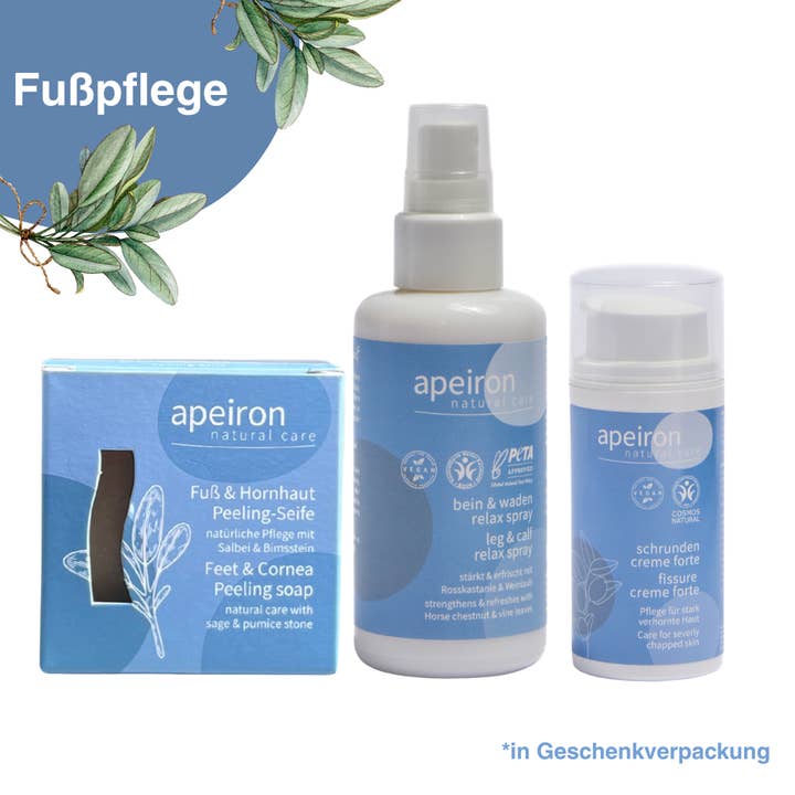 Spa Vivent – Großhandel Fußcreme – Apeiron Fußpflegeset