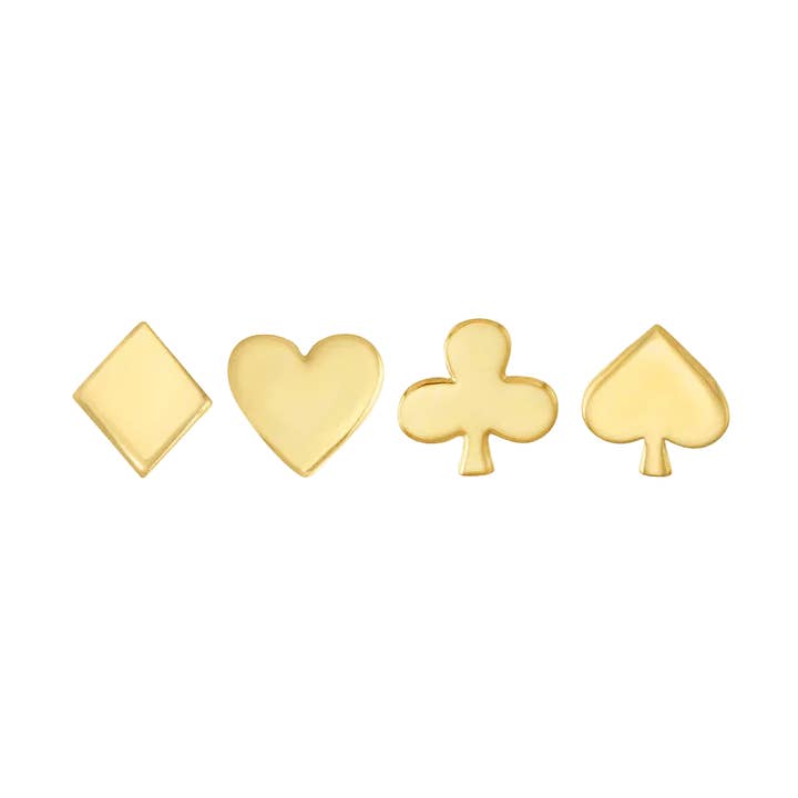 Playing Cards – 14K Gold Threadless/Threaded End for wholesale by Piercing-zone