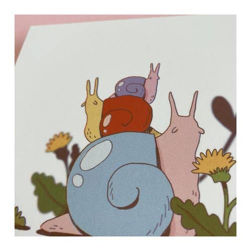 Sydney Warnes - Vente Affiche d'art - Impression de cartes postales Snail Stack1