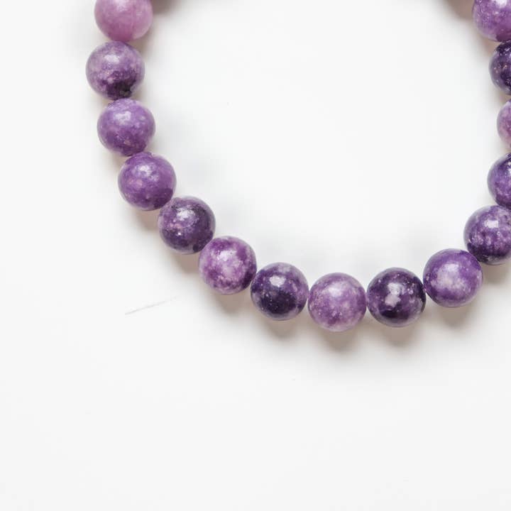 Natures Artifacts Inc – Engroshandel Perlearmbånd – Lepidolit Rund Perlearmbånd5