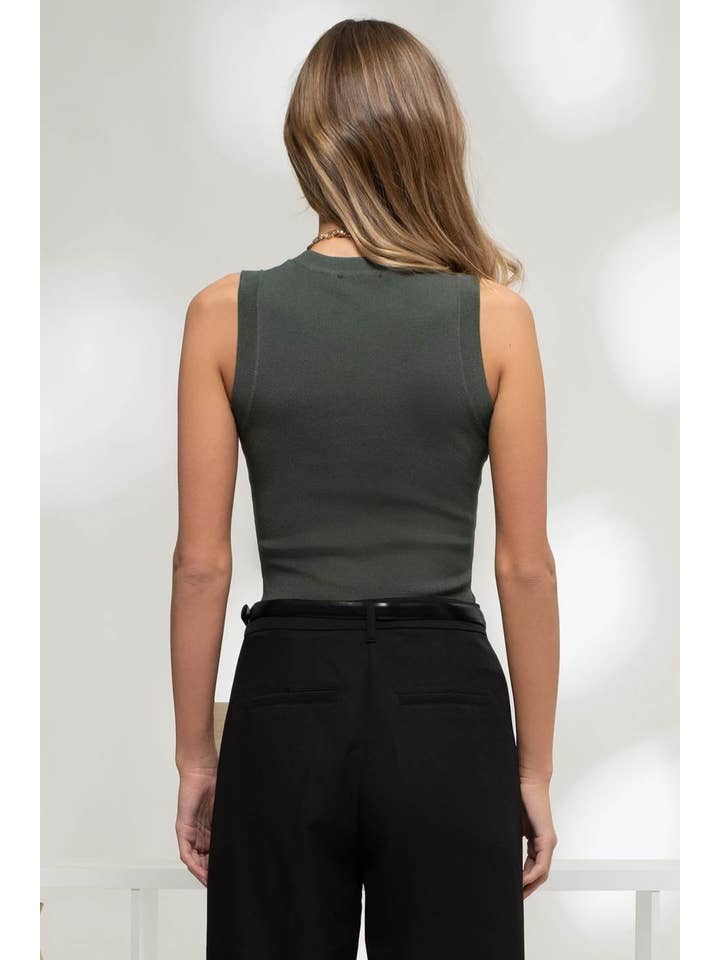 The Workshop Studio - Vente Haut en maille – femme - PULL SANS MANCHES À COL ROND EN MAILLE