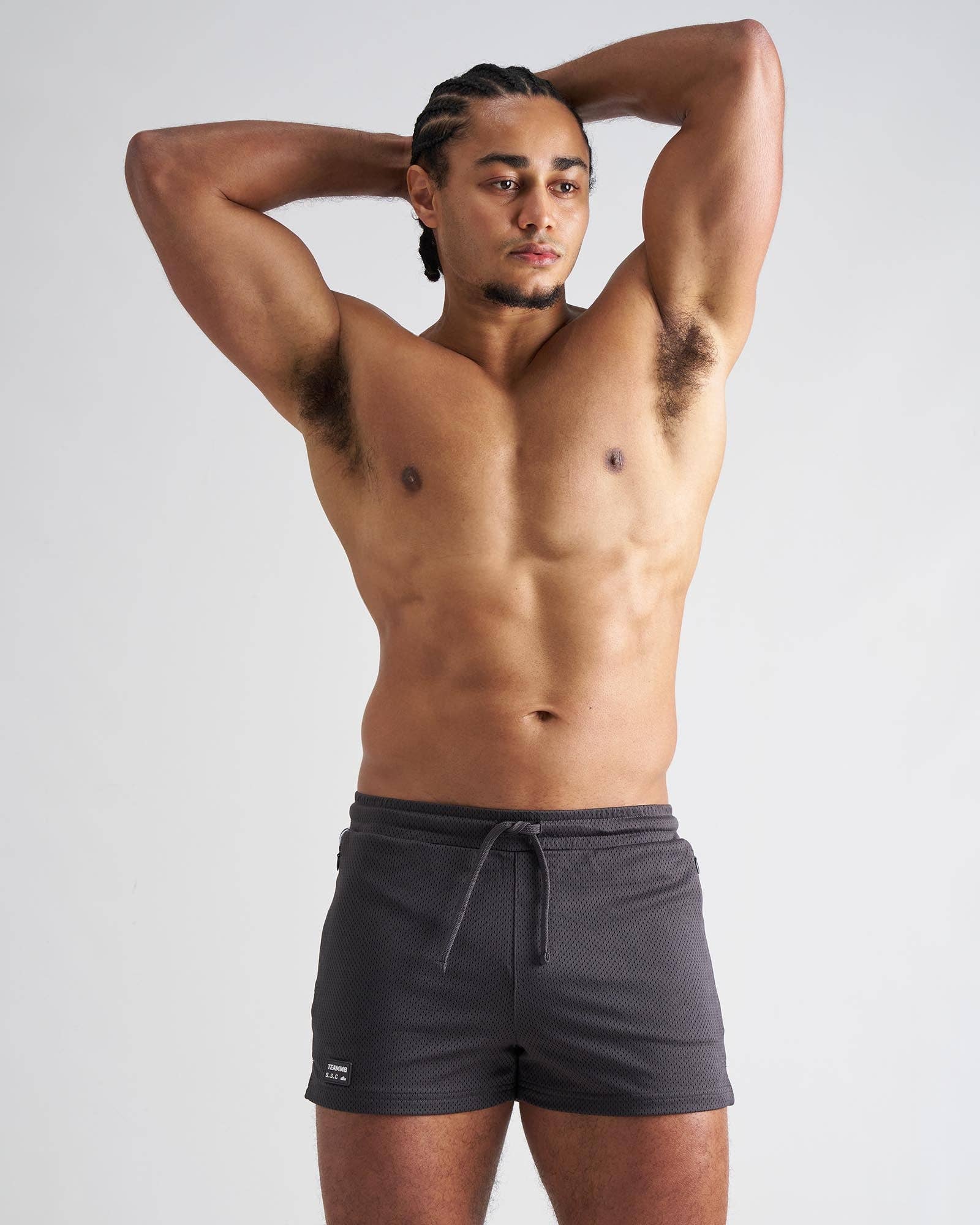 TEAMM8 - Wholesale Athletic shorts – Men's - S.S.C. Fraternity Mesh 3" Short - Gunmetal0
