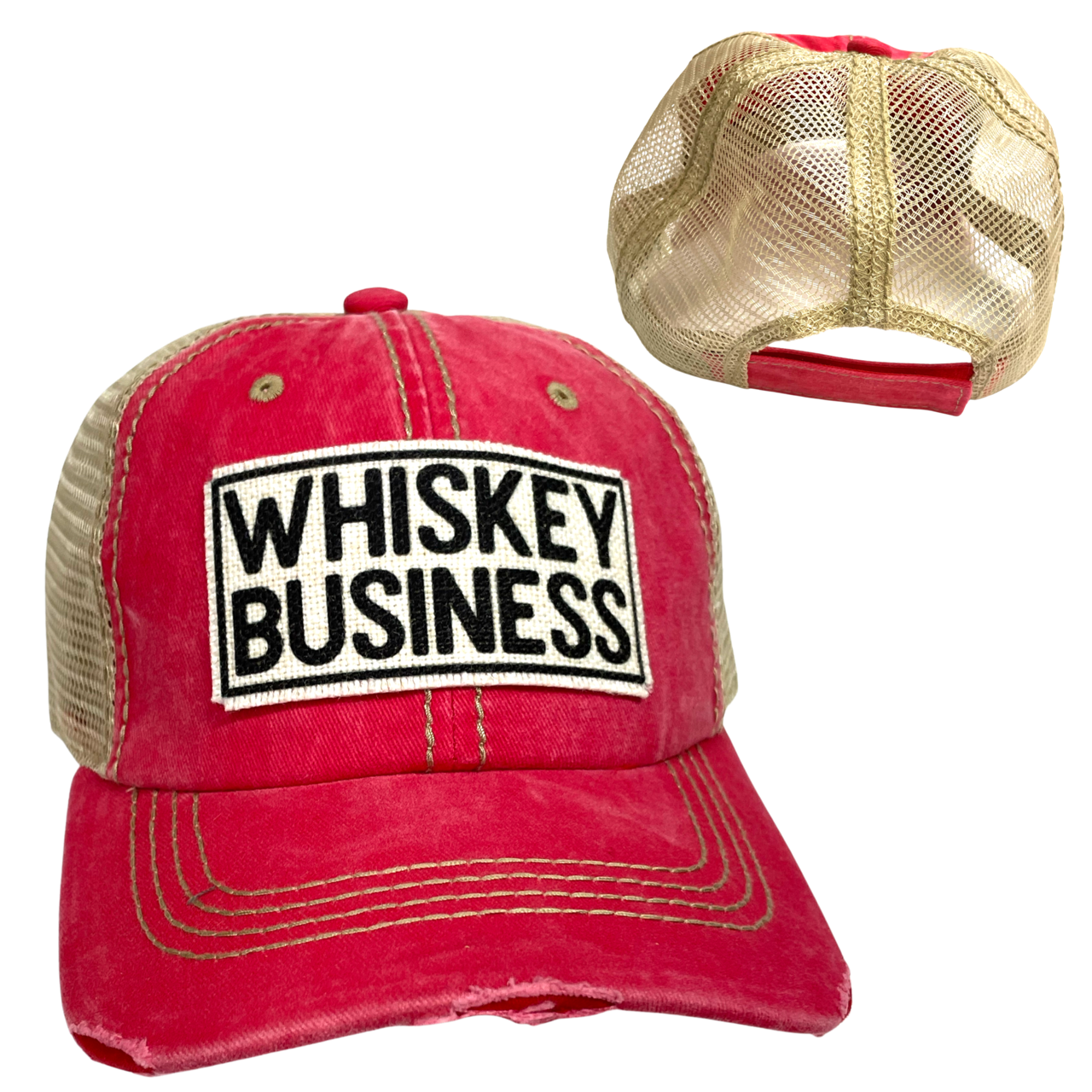 dkhandmade - Wholesale Trucker Hat - Unisex - WHISKEY BUSINESS BALL CAP | UNISEX HAT | DISTRESSED5