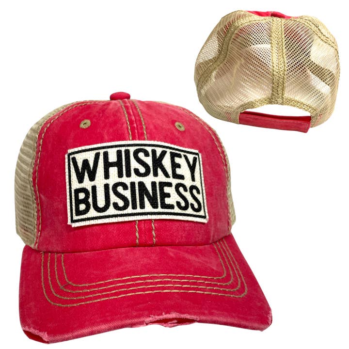 dkhandmade - Wholesale Trucker Hat - Unisex - WHISKEY BUSINESS BALL CAP | UNISEX HAT | DISTRESSED5