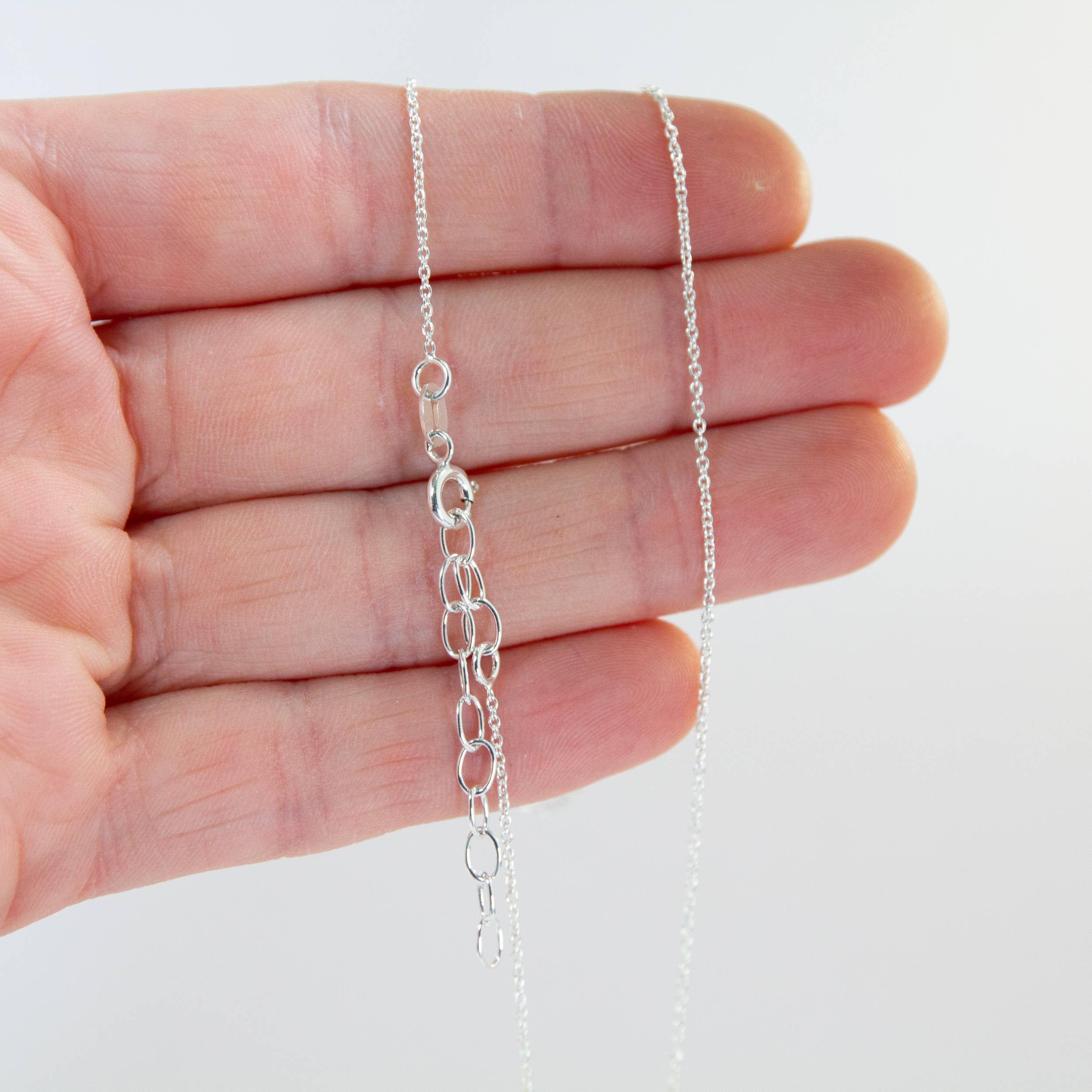 Ajmer by Jodi - Wholesale Link & Chain Necklace - Adjustable 16-18 inch sterling silver cable chain3