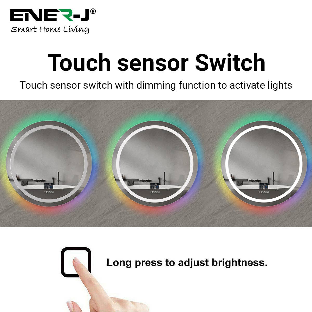ENER-J – wholesale Speakers – LED Mirror with CCT, Dimming, RGB & Bluetooth Speaker5