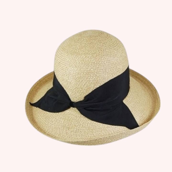 Queens INC - Wholesale Straw Hat - Women's - Fine Paper Braid Kettle Hat – Packable & Elegant Sun Hat
