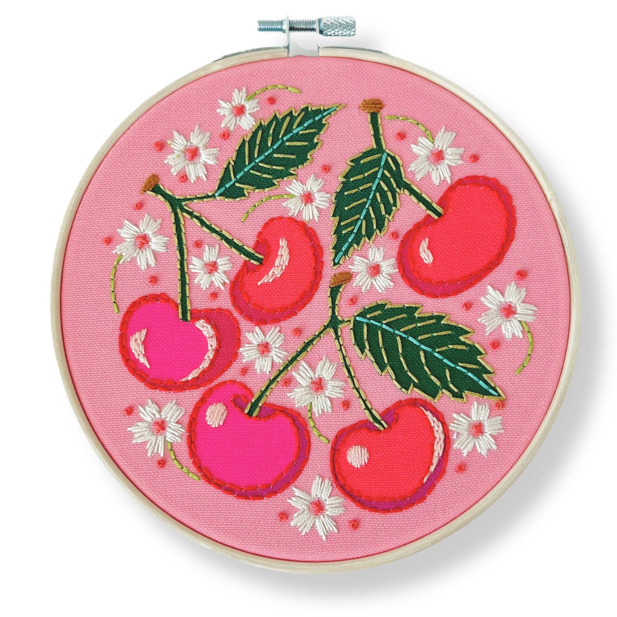 Rikrack - Wholesale Embroidery/Cross Stitch Supplies - Cherries Embroidery Kit2
