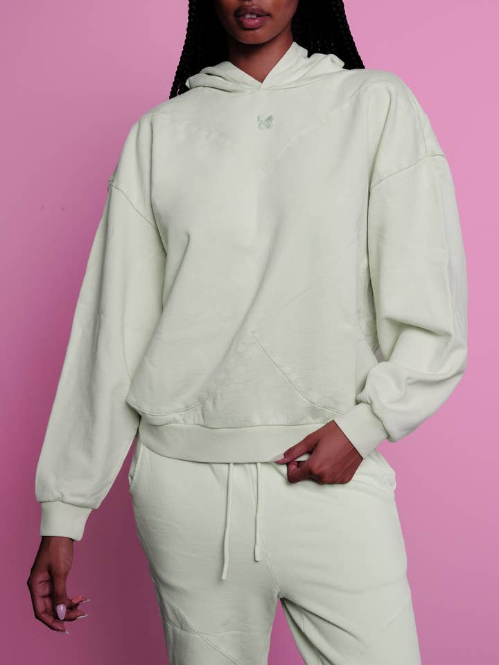 Butterfly Hoodie in Mint for wholesale by Voight