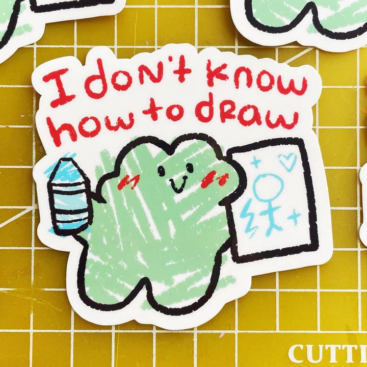 Cute Crayon Frog | Vinyl Sticker for wholesale by Ghostiekid