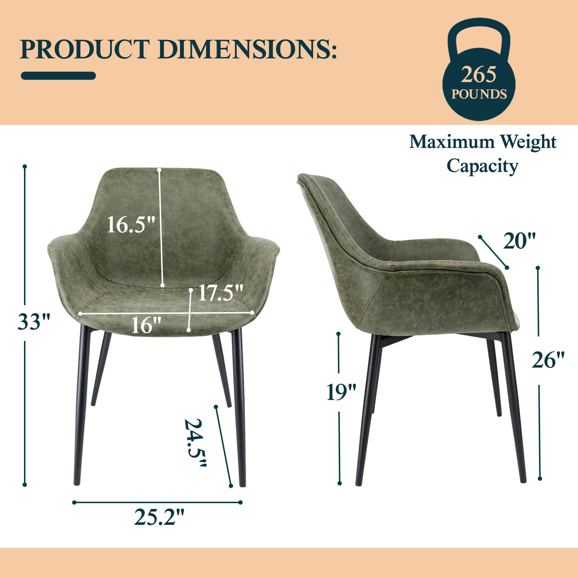 LeisureMod - Wholesale Chair - Markley Modern Ergonomic Leather Upholstered Dining Chair9