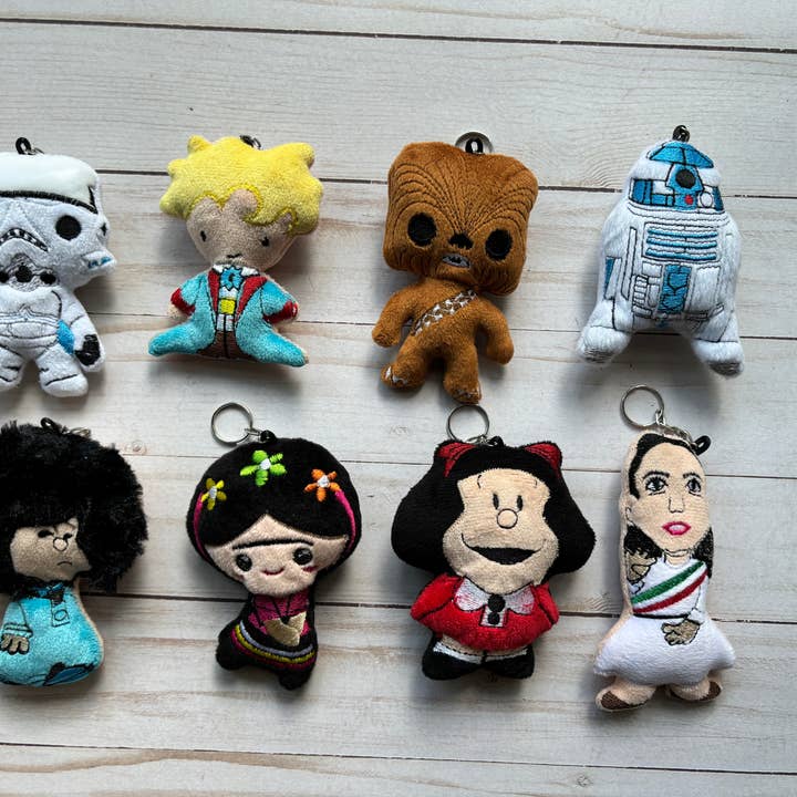 Viva Greetings - Wholesale Keychain - Unisex - Embroidered Plush Keychain Mexican Icons