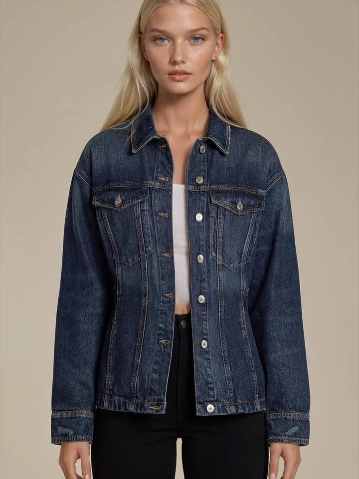 ÖVERSTOR JEANSJACKA för wholesale av WISTERIA LANE