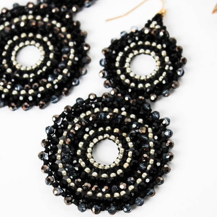 Bali Queen - Wholesale Dangle Earrings - Thai Crystal Double Circle Earrings26