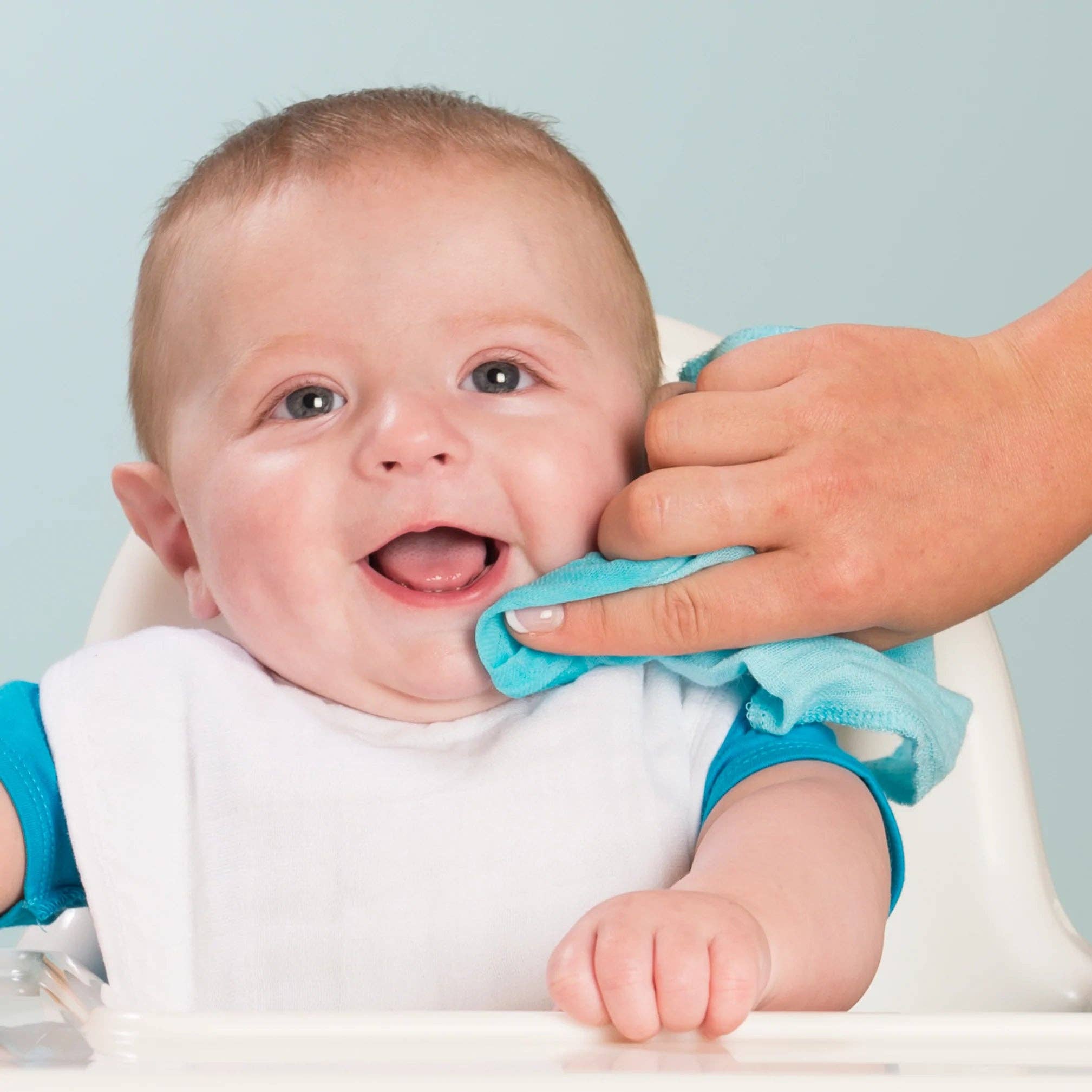 For Baby and Up - Green Sprouts - Wholesale Face & body wipes – Baby - Muslin Face Cloths made from Organic Cotton (5pk)-12" x 12"3