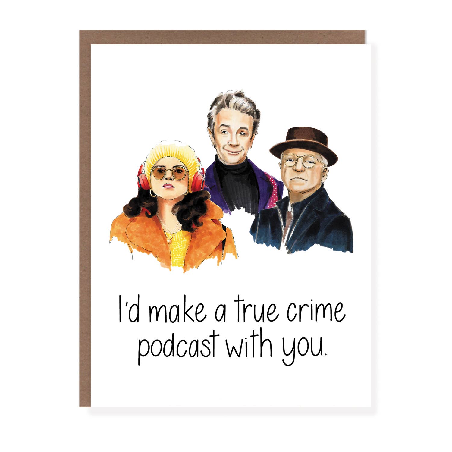 Morgan Swank Studio - Wholesale Friendship Card - Murder Podcast Cast | Pop Culture Friendship Card2