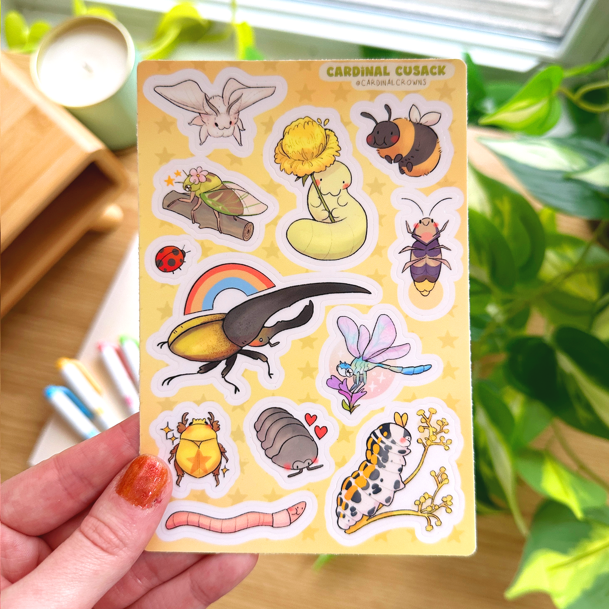 cardinalcrowns - Wholesale Sticker - Bug Friends Sticker Sheet1
