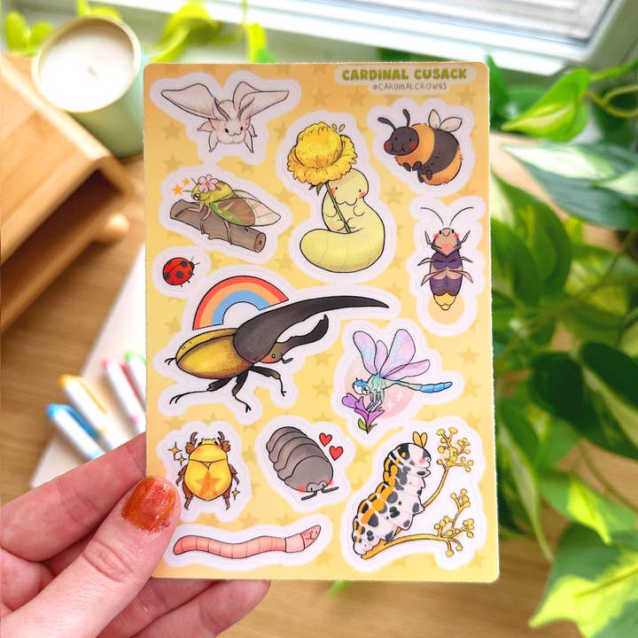 cardinalcrowns - Wholesale Sticker - Bug Friends Sticker Sheet1