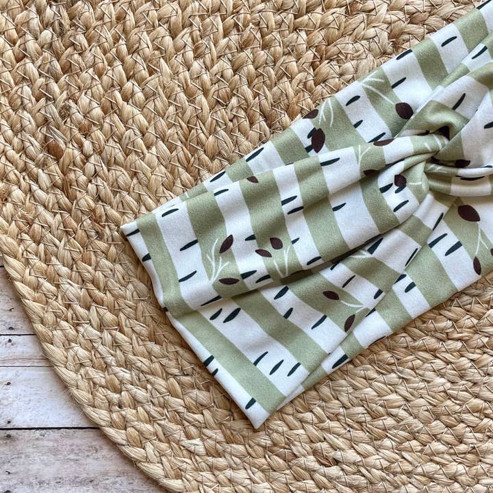 Designs by Rachel Joy - Wholesale Fashion Headband - Women's - Green Birch Knit Twist Headband
