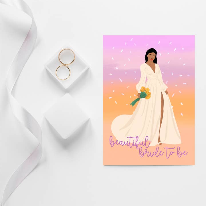 Bride's Dress, Congratulations, Wedding greeting card for wholesale by Studio Saba