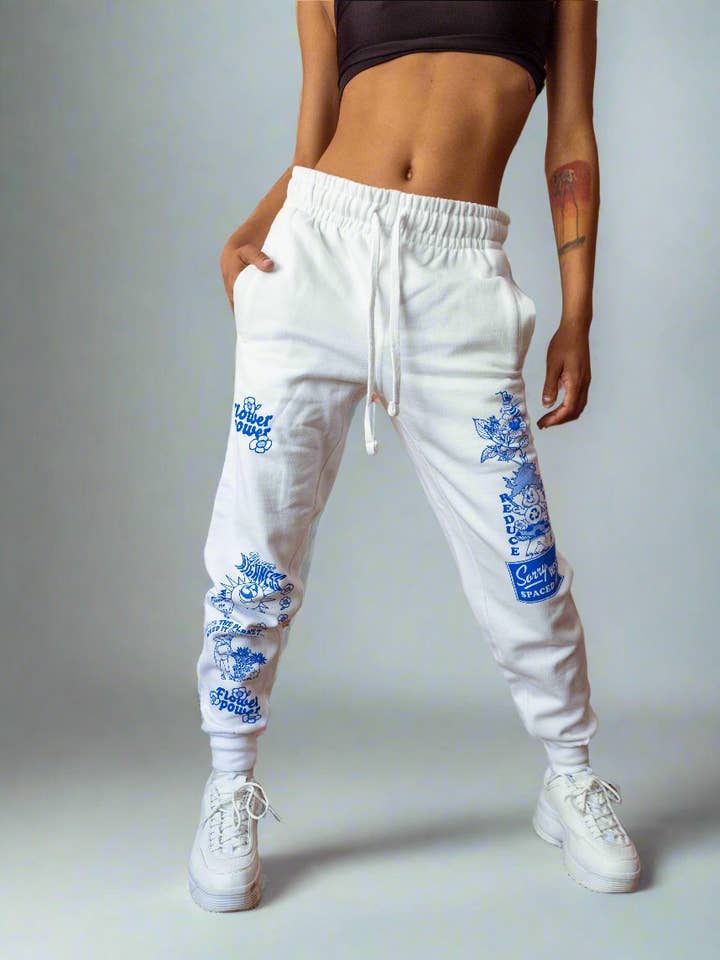 Pantaloni della tuta Garden Party bianchi per la vendita all'ingrosso da parte di Your Highness