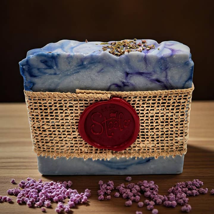Goat Milk Soap- Indigo for wholesale by Steele Family Farm