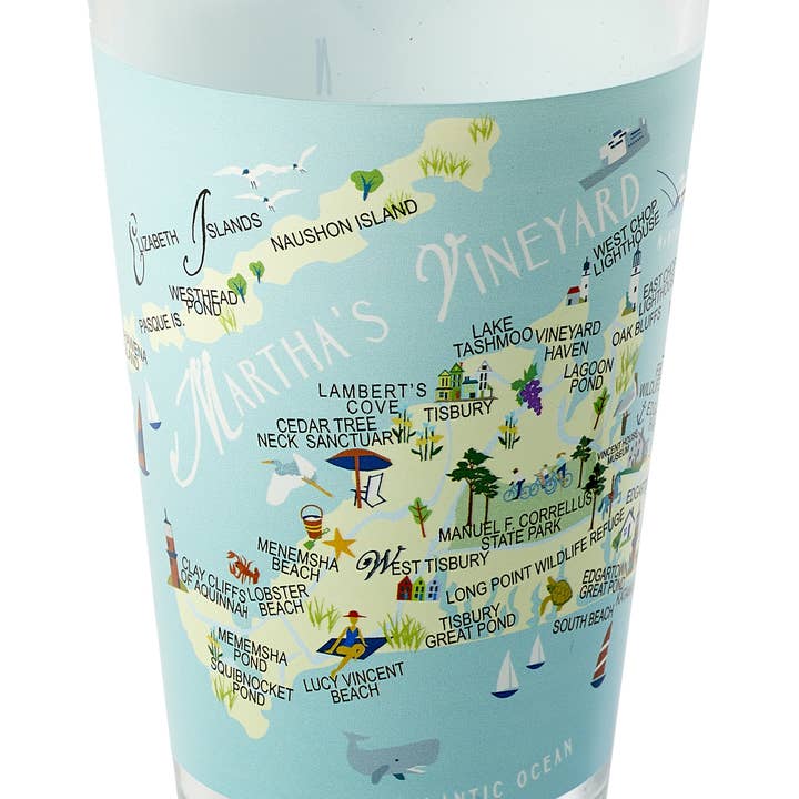 Martha's Vineyard 16 Unzen Pint-Glas für den Großhandel von Galleyware