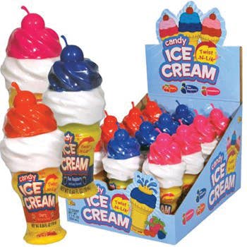 Grandpa Joe's Candy Shop - Wholesale Hard Candy - KoKo's Twist N Lik Ice Cream Candy, 0.64oz, 12ct Case