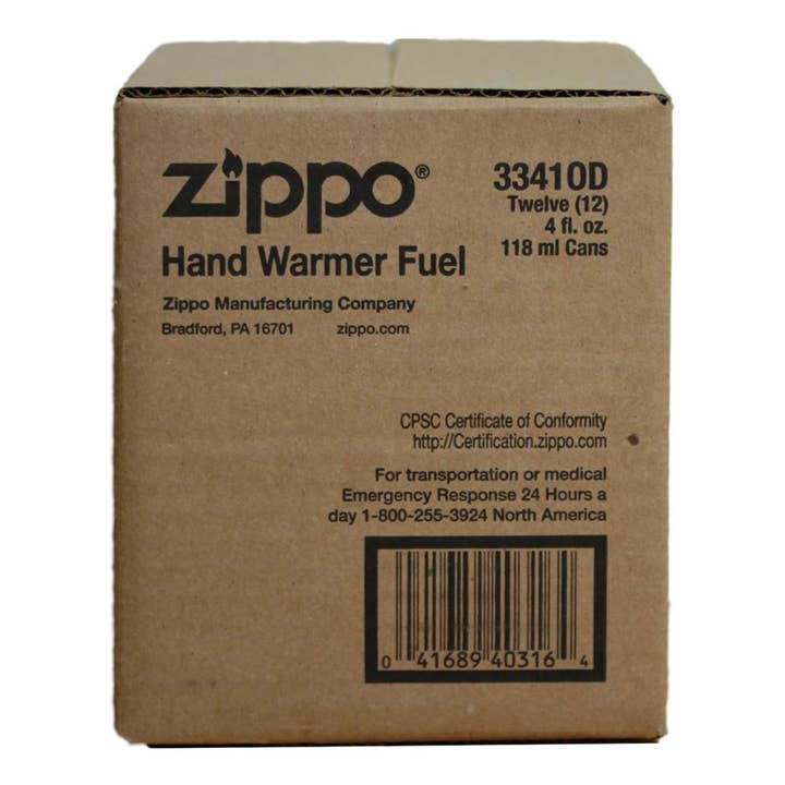 Benhalex - Wholesale Hand Warmer - Zippo Refillable Hand Warmer Fuel 4 fl. oz. Box of 12