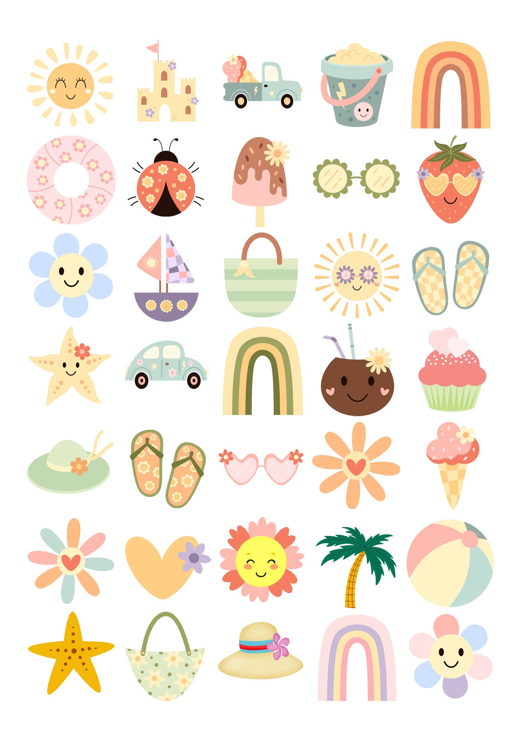 Sticker Varia - Wholesale Sticker - Kids & Baby - Sticker Sheet Summer Fun2